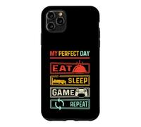 Carcasa para iPhone 11 Pro MAX My Day Eat Sleep Game Repeat Funny Gamers Vintage