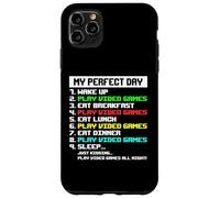Carcasa para iPhone 11 Pro MAX My Day Jugar Videojuegos Gamer Chicos Hombres Niños Divertido