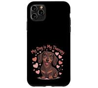 Carcasa para iPhone 11 Pro MAX My Dog Therapy Dachshund Lover - Cita Divertida
