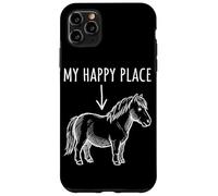 Carcasa para iPhone 11 Pro MAX My Happy Place Pony Lover Tiny Horse Miniatura Horse Niñas