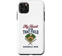 Carcasa para iPhone 11 Pro MAX My Heart Is On That Field Baseball Mom Proud Game