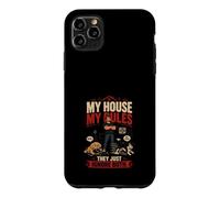 Carcasa para iPhone 11 Pro MAX My House My Rules Papá de Perros Gracioso