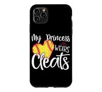 Carcasa para iPhone 11 Pro MAX My Princess Wears Cleats - Softball Mom Dad Baseball Player
