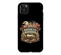 Carcasa para iPhone 11 Pro MAX My Service Americas Freedom Veteran Eagle Flag Patriots 1776