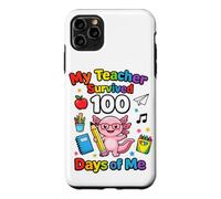 Carcasa para iPhone 11 Pro MAX My Teacher Survived 100 Days of Me Funny Teacher Axolotl
