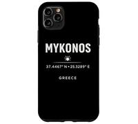 Carcasa para iPhone 11 Pro MAX Mykonos Grecia Coordina el diseño de Viajes mediterráneos