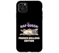 Carcasa para iPhone 11 Pro MAX Nap Queen Bulldog Francés Edición Sleepy Dog Puppy Dueño