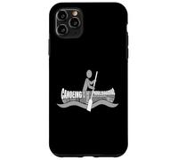 Carcasa para iPhone 11 Pro MAX Navegación y Deportes acuáticos Aventura Palabra Nube Canoa Persona
