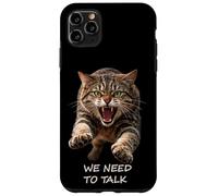 Carcasa para iPhone 11 Pro MAX Necesitamos Hablar - Humor de Gato Tabby Feroz Ironía Shapes Mania