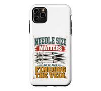 Carcasa para iPhone 11 Pro MAX Needle Size Matters Funny Nursing