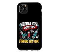 Carcasa para iPhone 11 Pro MAX Needle Size Matters Funny Nursing