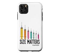 Carcasa para iPhone 11 Pro MAX Needle Size Matters Funny Nursing and Nurses