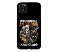 Carcasa para iPhone 11 Pro MAX Never Underestimate an Old Man with A Bass Guitar Player Dad
