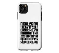 Carcasa para iPhone 11 Pro MAX New York City 5 Boroughs Typography T Shirt NYC Graphic