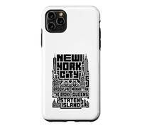 Carcasa para iPhone 11 Pro MAX New York City Skyline T Shirt NYC Boroughs Vintage Graphic