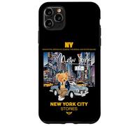 Carcasa para iPhone 11 Pro MAX New York City Teddy Bear Stories Illustration Graphic Design