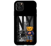 Carcasa para iPhone 11 Pro MAX New York Teddy Bear Street Art Design - NY City Urban Bear