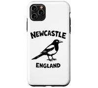 Carcasa para iPhone 11 Pro MAX Newcastle England Urraca Zine Impresión de Tinta Negra Letras