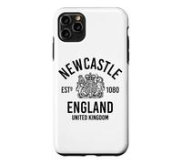 Carcasa para iPhone 11 Pro MAX Newcastle Inglaterra Reino Unido EST. 1080 Negro Imprimir