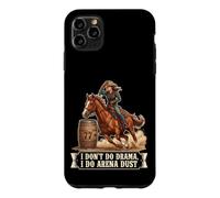 Carcasa para iPhone 11 Pro MAX No Hago Teatro, Hago Arena Dust Funny Barrel Racing Cowgirl