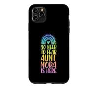 Carcasa para iPhone 11 Pro MAX No Need To Fear Aunt Nora Is Here Nombre Rainbow Auntie