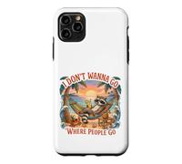 Carcasa para iPhone 11 Pro MAX No Quiero IR a Donde la Gente Vaya Divertidas Vacaciones introvertidas