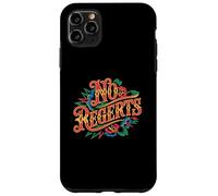 Carcasa para iPhone 11 Pro MAX No Regerts Gramática Chistes Tatuaje Mal Escrito Citas incorrectas
