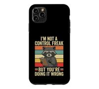Carcasa para iPhone 11 Pro MAX No Soy un Monstruo del Control Mapache Diversión Haciéndolo Mal Sarcástico