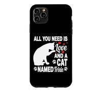Carcasa para iPhone 11 Pro MAX Nombre Personalizado de Gato Trixie Cute Kitten Pet Lover