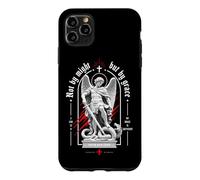Carcasa para iPhone 11 Pro MAX Not by Might But by Grace Christian Archangel Versículo de la Biblia