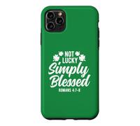 Carcasa para iPhone 11 Pro MAX Not Lucky Simply Blessed, Vintage, St Patrick's Faith Green
