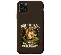 Carcasa para iPhone 11 Pro MAX Not To Brag But I Totally Got out of Bed Today Lazy Sloth
