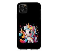 Carcasa para iPhone 11 Pro MAX NÚMERO 3 AÑOS NIÑA Unicornio 3 DE Nacimiento