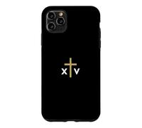 Carcasa para iPhone 11 Pro MAX Número Romano del Papa León XIV con Cruz Delgada Jesús