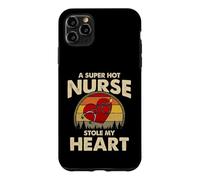 Carcasa para iPhone 11 Pro MAX Nurses Couple Gift Super Hot Nurse Stole My Heart Valentines