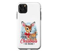 Carcasa para iPhone 11 Pro MAX Oh Deer Christmas Is Here Cute Fawn Holiday Apparel