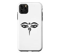 Carcasa para iPhone 11 Pro MAX Ojos de Buda Compasión Budismo Meditación Zen Religión