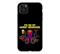 Carcasa para iPhone 11 Pro MAX Oktoberfest I'm On My Wurst Comportamiento Pulpo Pixel Art Cerveza