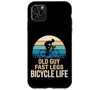 Carcasa para iPhone 11 Pro MAX Old Guy Fast Legs Bicycle Life Diseño Ciclismo Retro