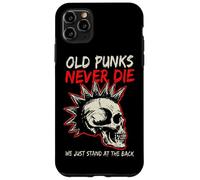 Carcasa para iPhone 11 Pro MAX Old Punks Never Die Skull Punk Rock Música Heavy Metal Retro