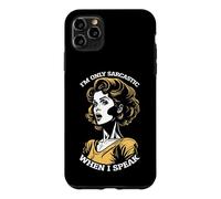 Carcasa para iPhone 11 Pro MAX Only Sarcastic Speak Funny Sarcasm Cita Retro Pop Art Woman
