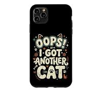 Carcasa para iPhone 11 Pro MAX Oops! I Got Another Cat Fun Kitten Lover Retro Mujeres Gato Mamá