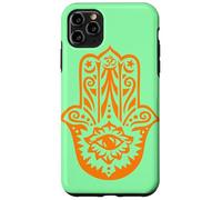 Carcasa para iPhone 11 Pro MAX Orange Hamsa Yoga Mediación