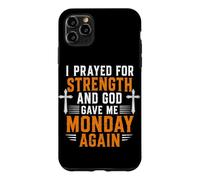Carcasa para iPhone 11 Pro MAX Oré por la Fuerza y Dios me DIO el Lunes de Nuevo Cristo