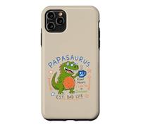 Carcasa para iPhone 11 Pro MAX Papasaurus Number One Dad Funny Dinosaur Rex Día del Padre