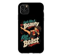 Carcasa para iPhone 11 Pro MAX Parece una Patada de Belleza como un Luchador de Bestias