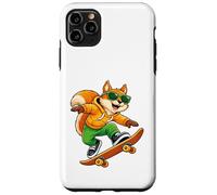 Carcasa para iPhone 11 Pro MAX Patineta Squirrel Riding Skateboard Skater Gráfico