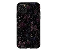 Carcasa para iPhone 11 Pro MAX Patrón de Luna botánica Vintage con diseño Floral, Estilo Bow Coquet