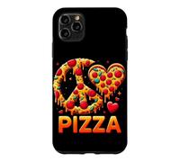 Carcasa para iPhone 11 Pro MAX Peace Love Pizza tee - Divertida pizzería Retro