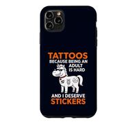 Carcasa para iPhone 11 Pro MAX Pegatinas Tattoos Because Being An Adult Is Hard I Merece